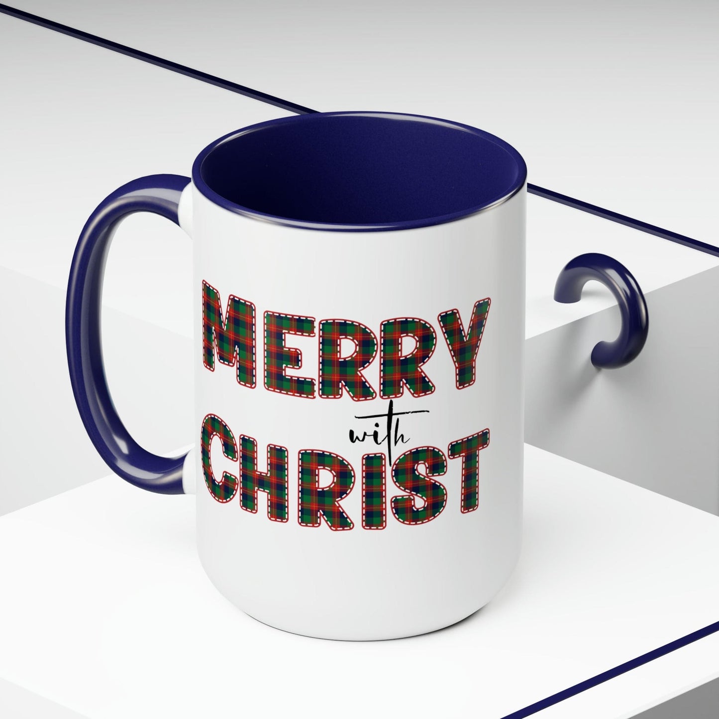 Merry With Christ 15oz Two-Tone Coffee Mug