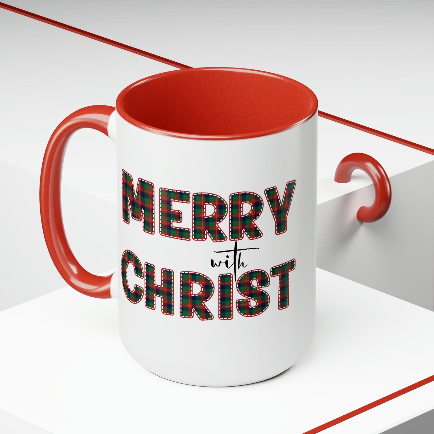 Merry With Christ 15oz Two-Tone Coffee Mug