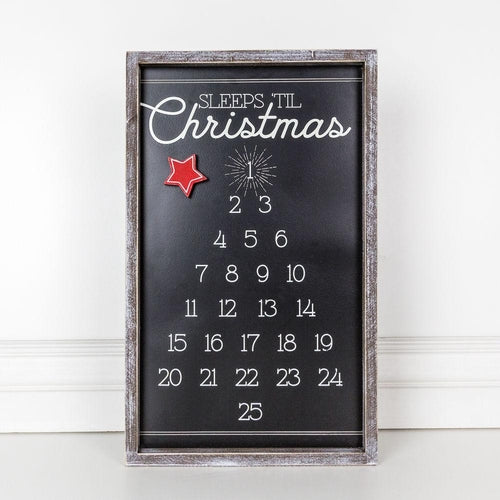 Sleeps 'Til Christmas Advent Christmas Tree Magnetic Calendar