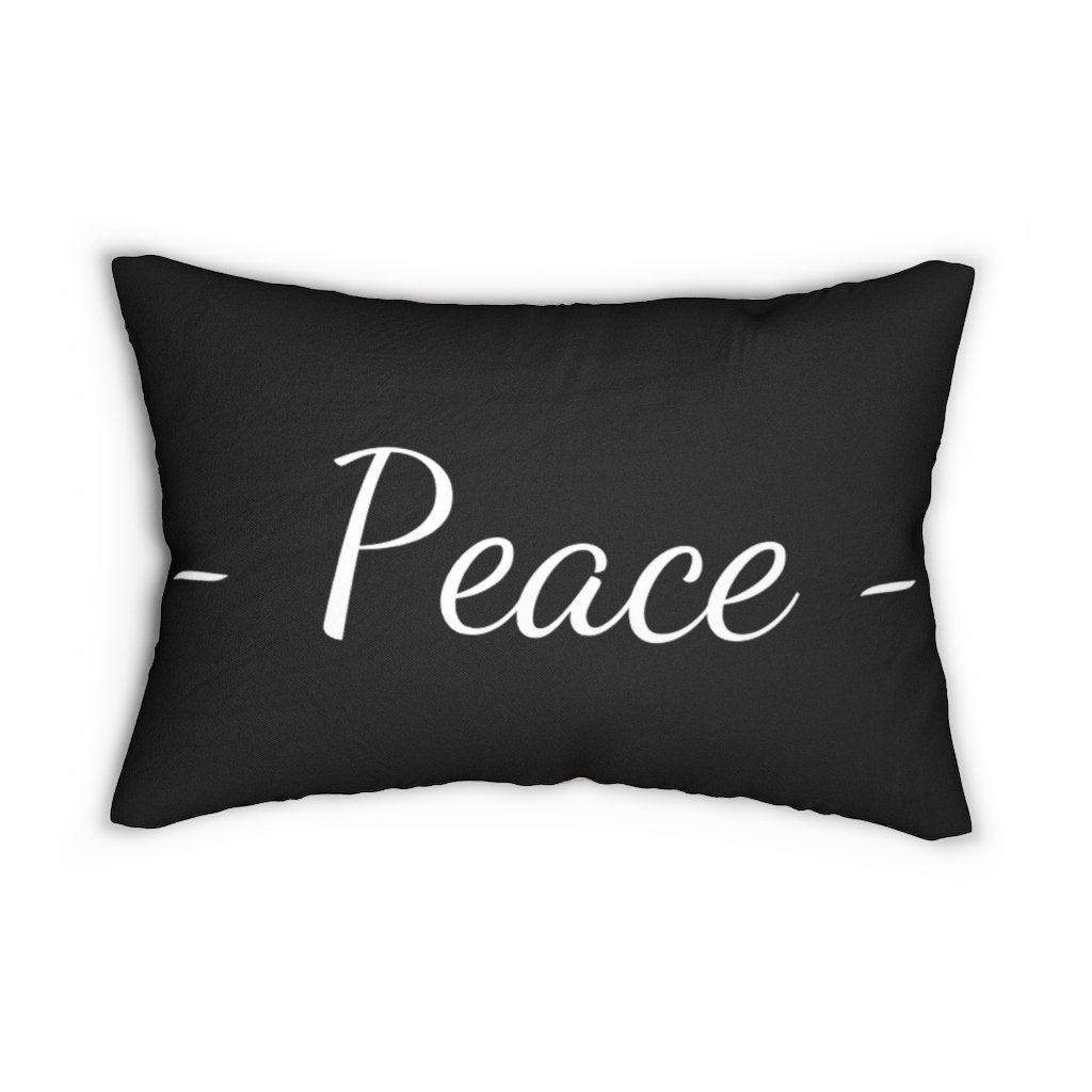 Double-Sided Accent Lumbar Pillow, Peace