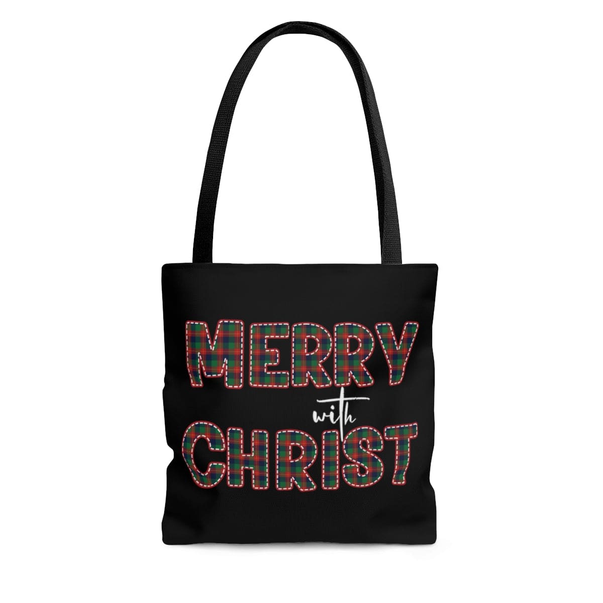 Merry With Christ Christmas Canvas Tote Bag