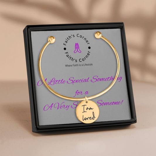 Personalized Engraved Affirmation Coin Bangle