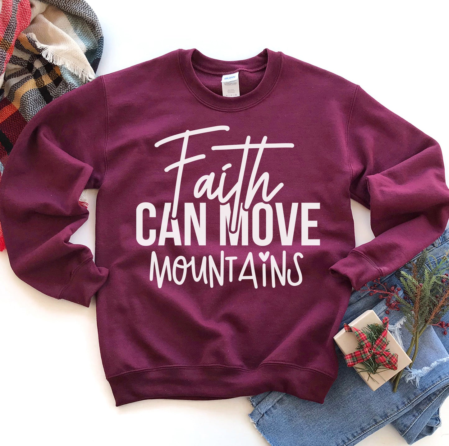 Faith Can Move Mountains Women's Sweatshirt