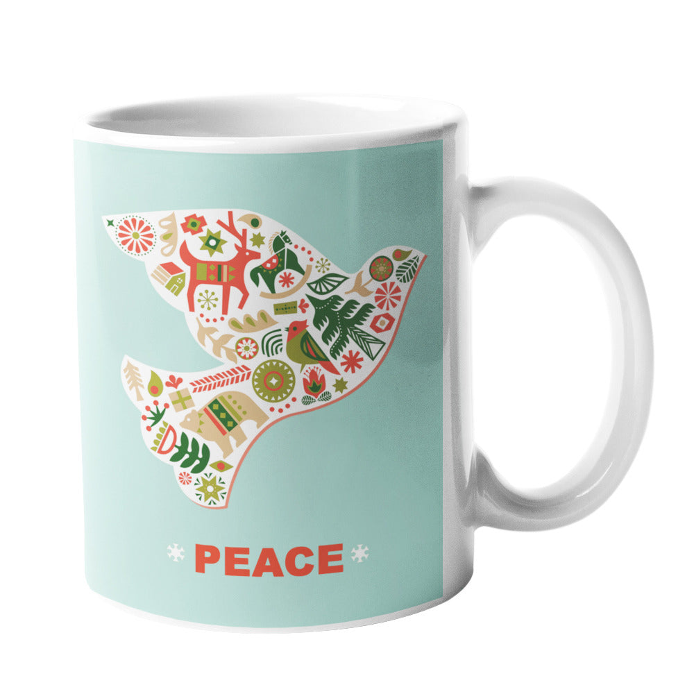 Joy, Love, Peace Christmas Coffee Mugs Gift Set