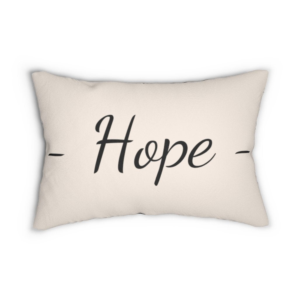 Double-Sided Accent Lumbar Pillow, Hope