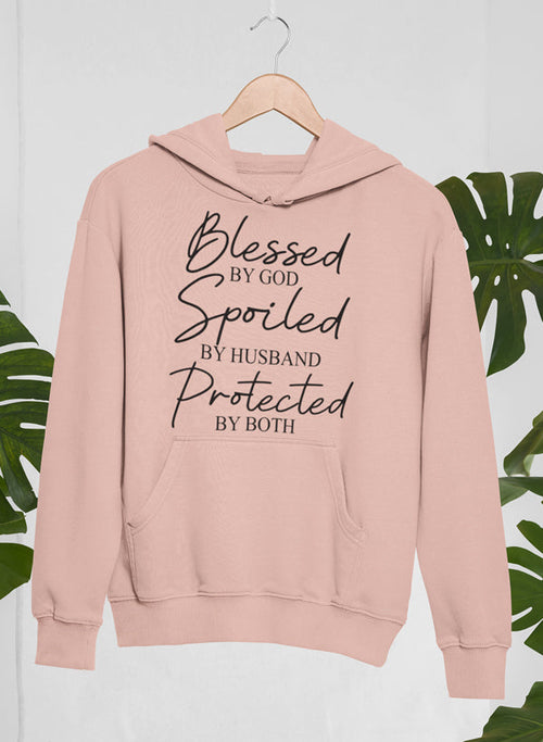 Blessed by God Spoiled By Husband Protected by Both Women's HOodie