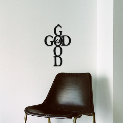 God is Good Cross Metal Wall Art