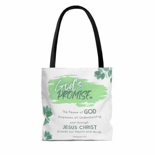 God's Promise Philippians 6:7 Canvas Tote Bag