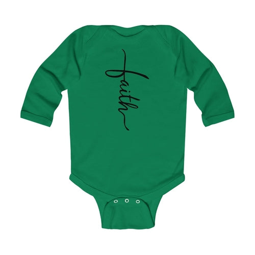 Infant Long Sleeve Bodysuit, Faith Cross