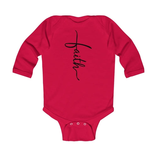 Infant Long Sleeve Bodysuit, Faith Cross