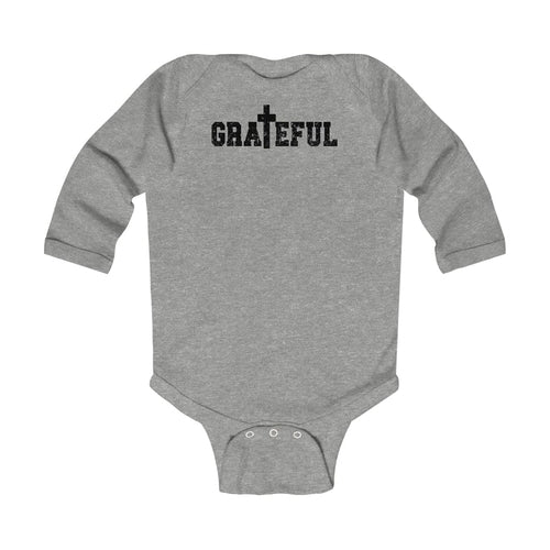 Infant Long Sleeve Bodysuit, Grateful Cross