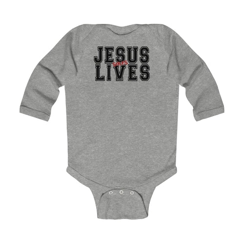 Infant Long Sleeve Bodysuit, Jesus Saves Lives