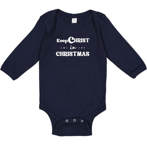 Keep Christ in Christmas Baby Christmas Bodysuit