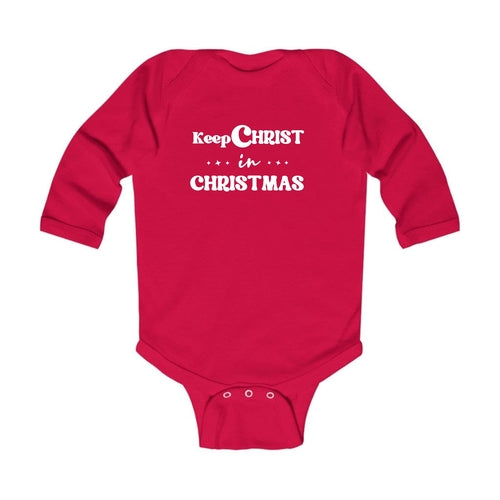 Keep Christ in Christmas Baby Christmas Bodysuit