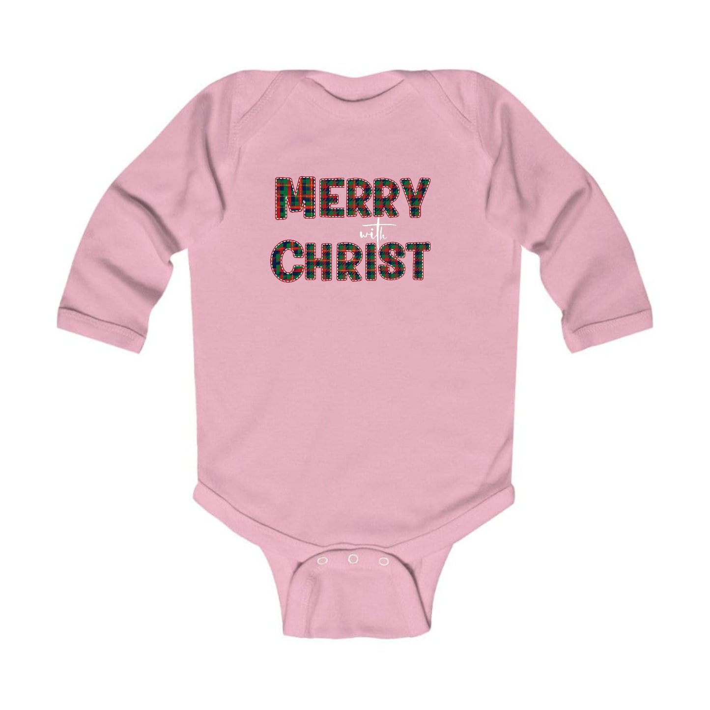 Merry With Christ Baby Christmas Bodysuit