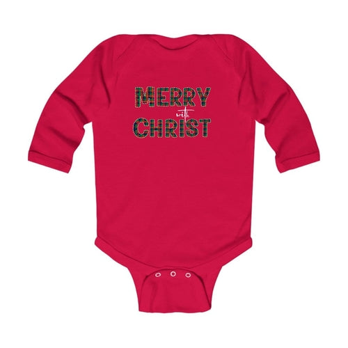 Merry With Christ Baby Christmas Bodysuit