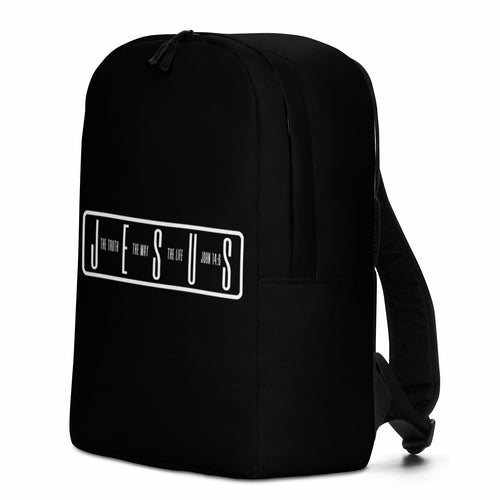 Jesus The Truth The Way The Life Black Water-Resistant Backpack