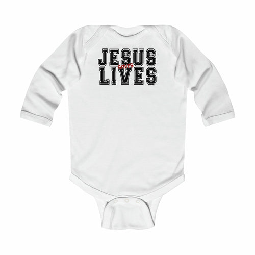 Jesus Saves Lives Infant Long Sleeve Bodysuit