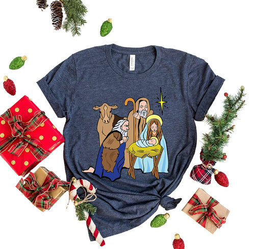 Christmas Manger Scene Unisex TShirt