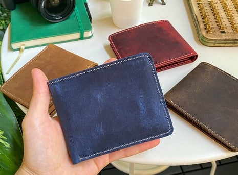 Cosmos Men's Genuine Leather Trifold Classic Wallet