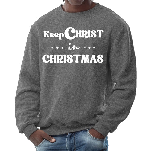 Keep Christ in Christmas Men's Christmas Sweatshirt