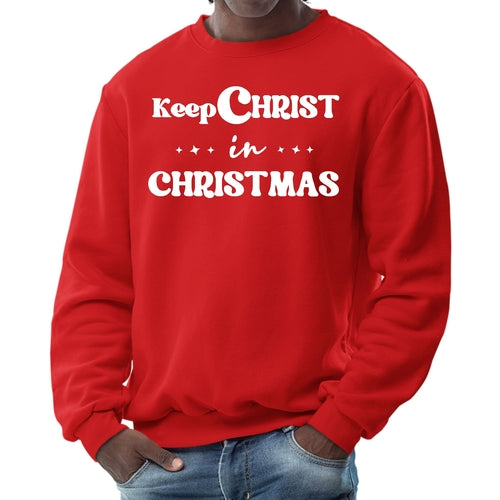 Keep Christ in Christmas Men's Christmas Sweatshirt