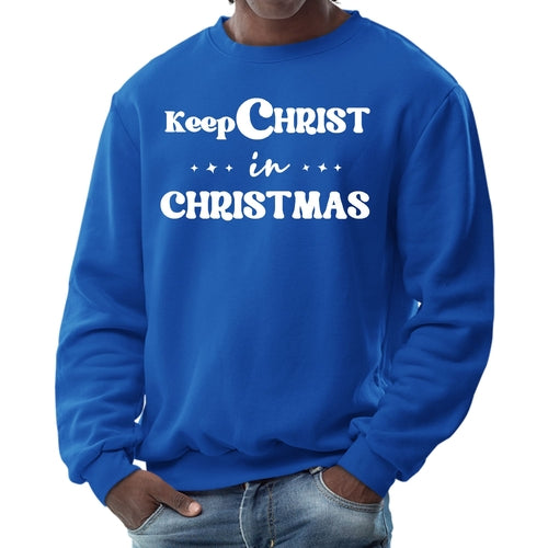 Keep Christ in Christmas Men's Christmas Sweatshirt