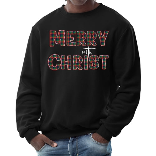 Merry With Christ Men's Christmas Sweatshirt