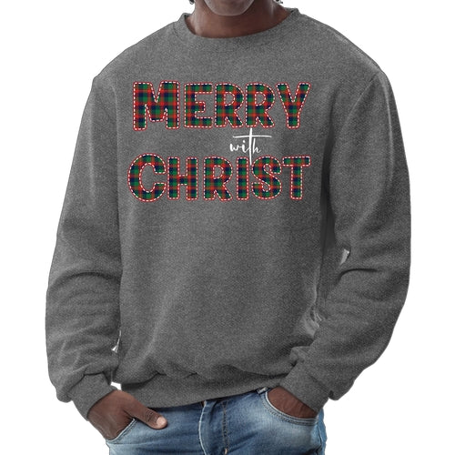 Merry With Christ Men's Christmas Sweatshirt