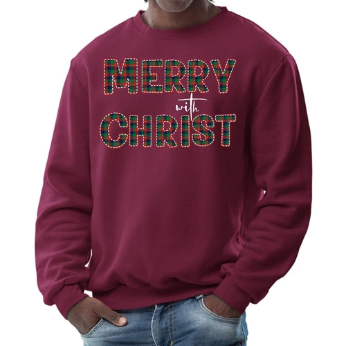 Merry With Christ Men's Christmas Sweatshirt