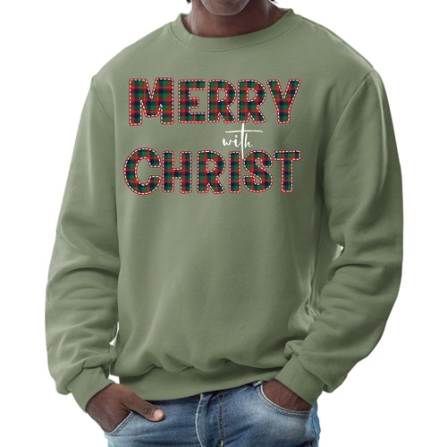 Merry With Christ Men's Christmas Sweatshirt