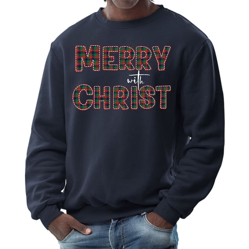 Merry With Christ Men's Christmas Sweatshirt