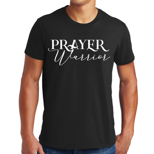 Prayer Warrior Men's Performance T-Shirt - White Print