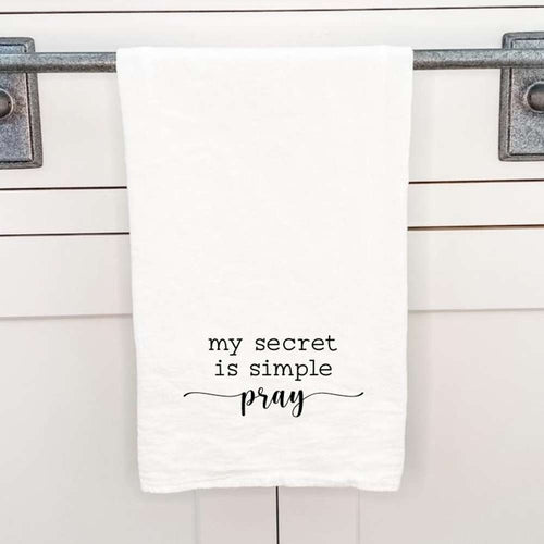 My Secret Is Simple, Pray Cotton Tea Towel