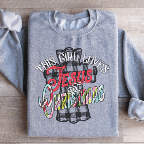 This Girl Loves Jesus & Christmas Women's Sweatshirt