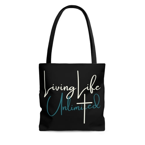 Living Life Unlimited Cross Canvas Tote Bag