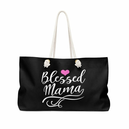 Blessed Mama Weekender Canvas Tote Bag