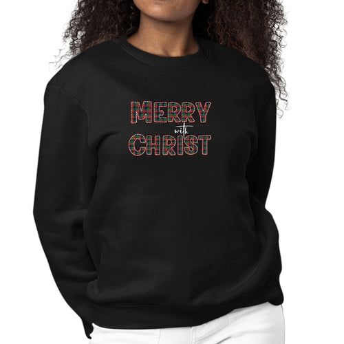 Merry With Christ Women's Christmas Sweatshirt