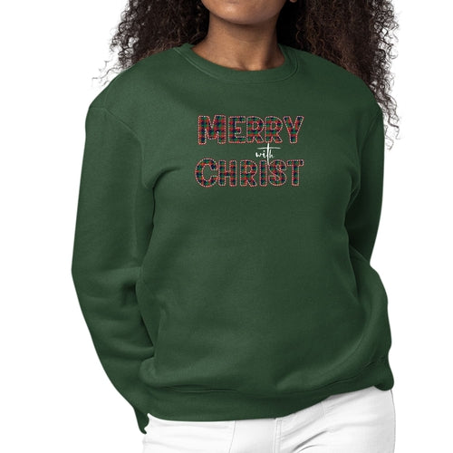 Merry With Christ Women's Christmas Sweatshirt