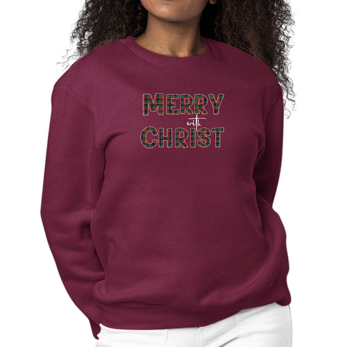 Merry With Christ Women's Christmas Sweatshirt