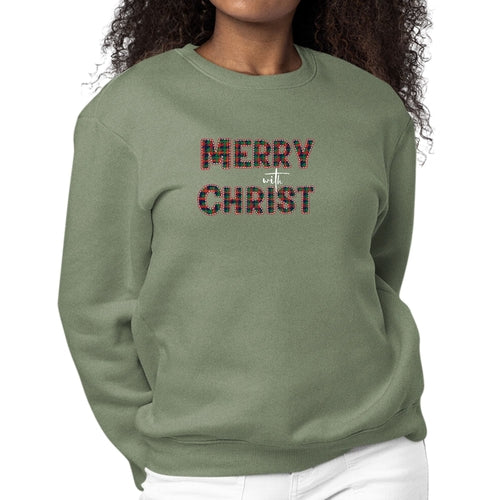 Merry With Christ Women's Christmas Sweatshirt