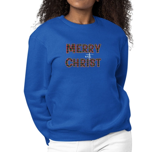 Merry With Christ Women's Christmas Sweatshirt