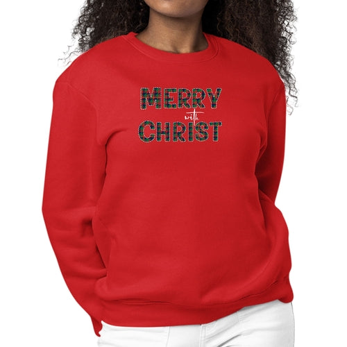 Merry With Christ Women's Christmas Sweatshirt